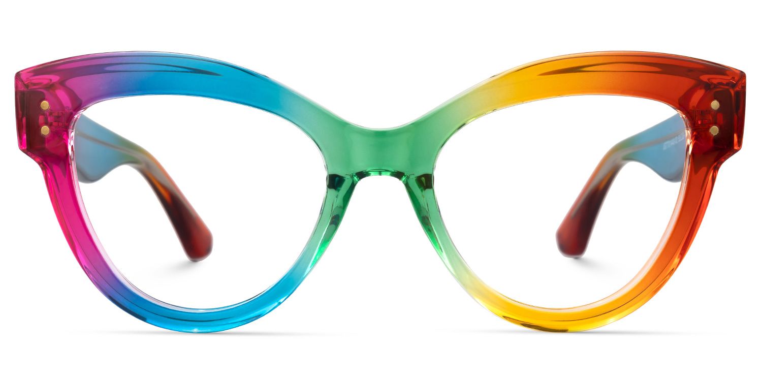 Samson - Cat Eye Multicolor Eyeglasses | Vooglam Angle View