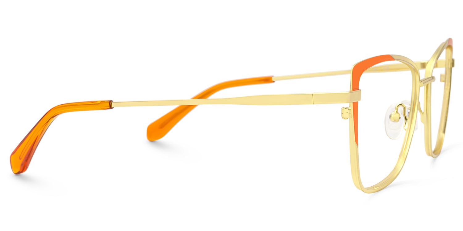 Kailas - Cat Eye Orange Eyeglasses | Vooglam 4