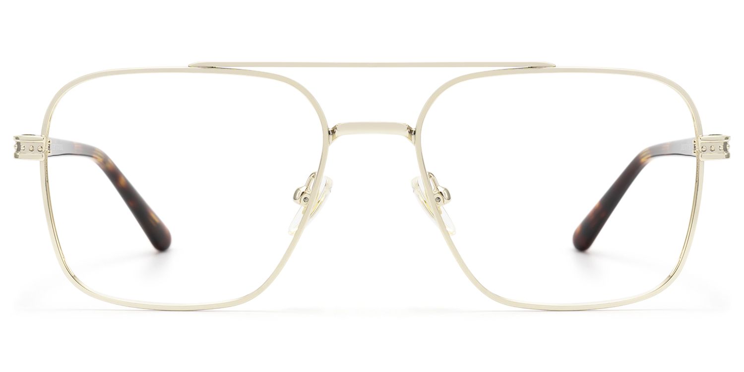 Frame Size of Kovar - Vintage Gold Double Bridge Aviator | Vooglam