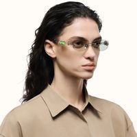The Utilitarian - Oval Silver Sunglasses | Vooglam On Model 3