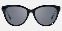 Shine in silence - Cat Eye Black Sunglasses | Vooglam Angle View