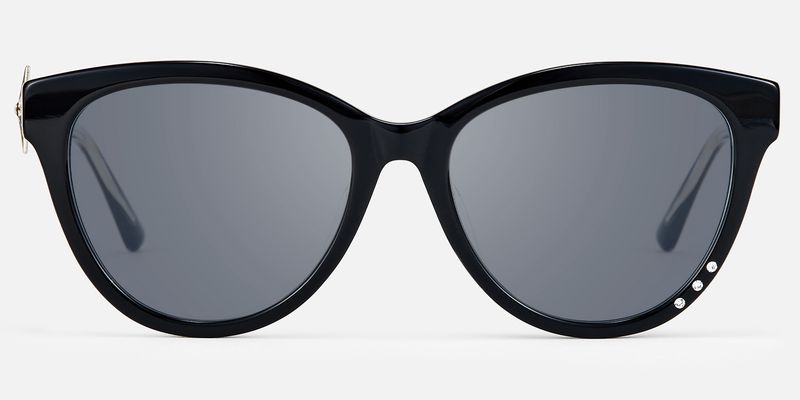 Shine in silence - Cat Eye Black Sunglasses