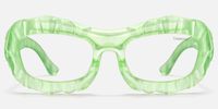 The Geologist - Geometric Green Eyeglasses | Vooglam Angle View