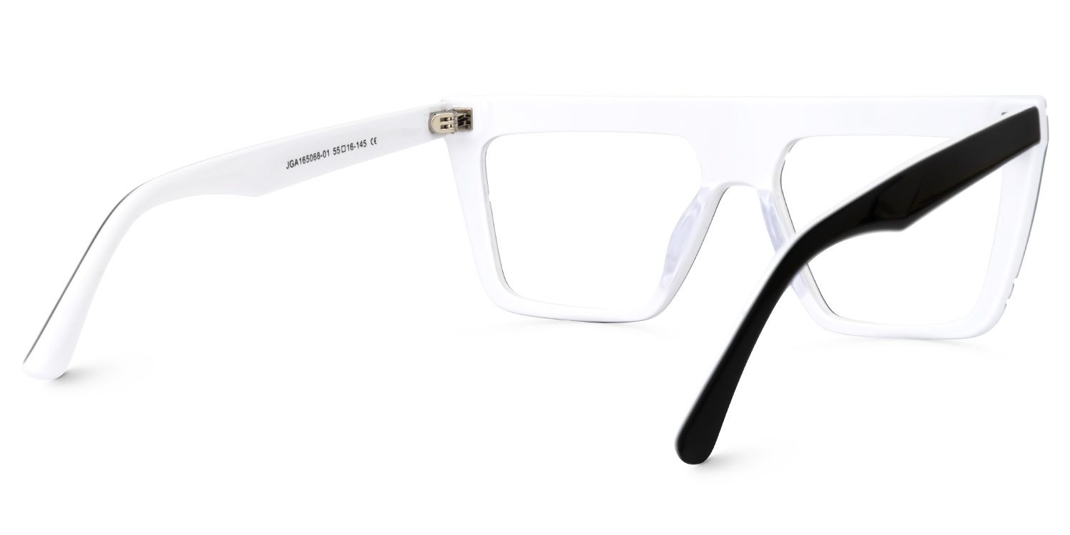 Daneil - Aviator Black/White Eyeglasses | Vooglam Side View