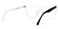 Daneil - Aviator Black/White Eyeglasses | Vooglam Side View