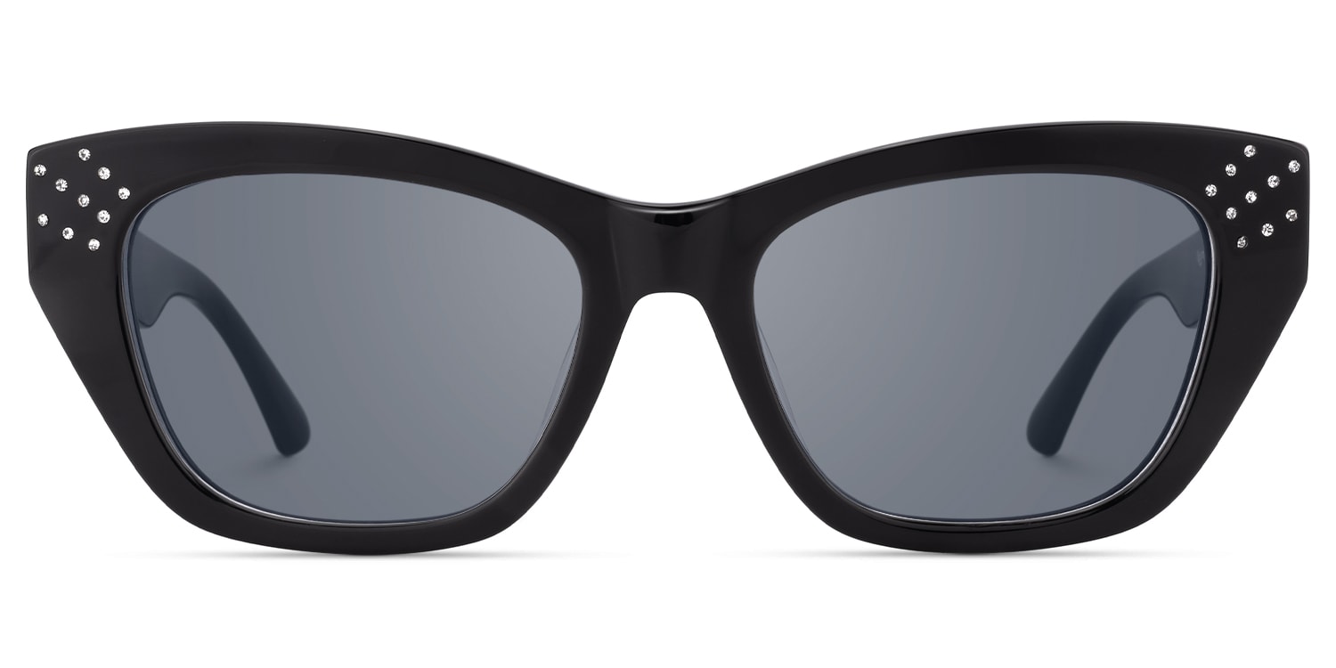 Starlina - Rectangle Black Sunglasses - 1