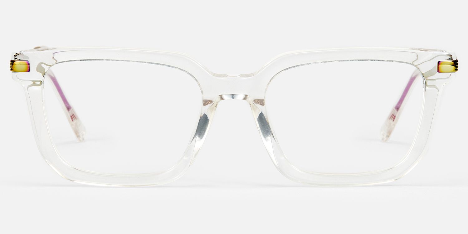 Denbeigh - Rectangle Crystal Eyeglasses | Vooglam Angle View