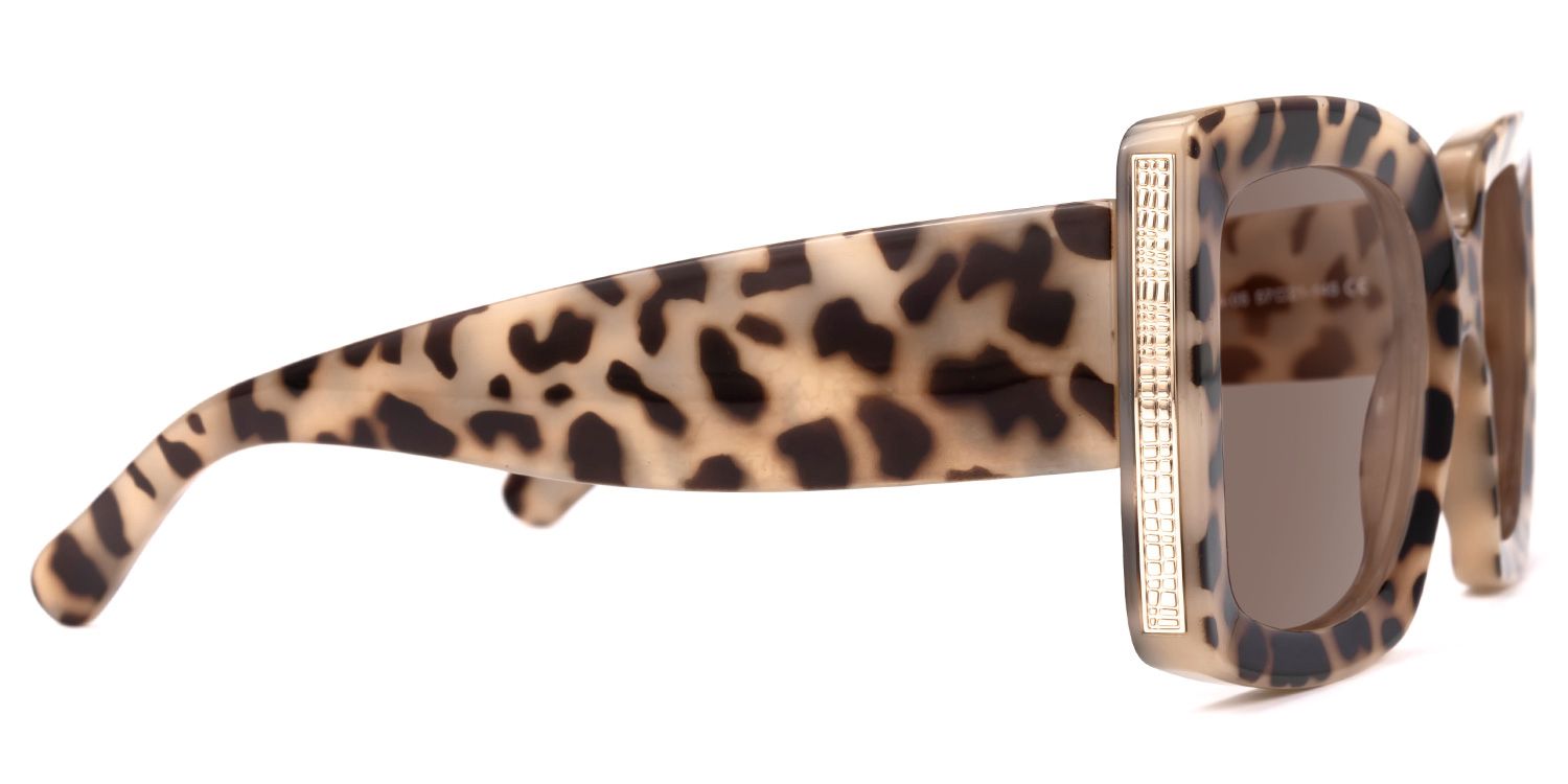 Borislav - Rectangle Animal Sunglasses by Vooglam - Product View 4