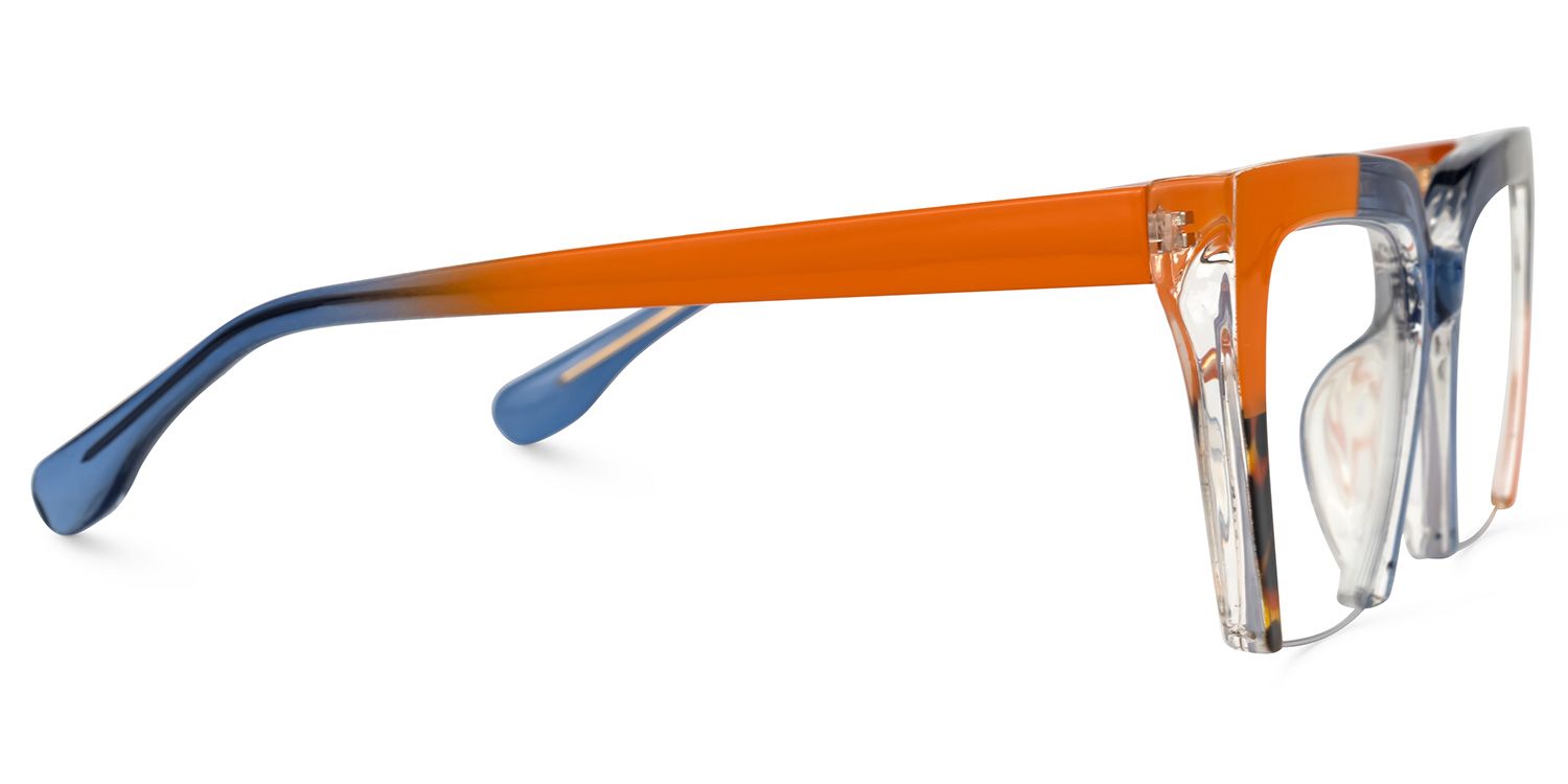 Danyale - Square Orange/Tortoise Eyeglasses | Vooglam 4