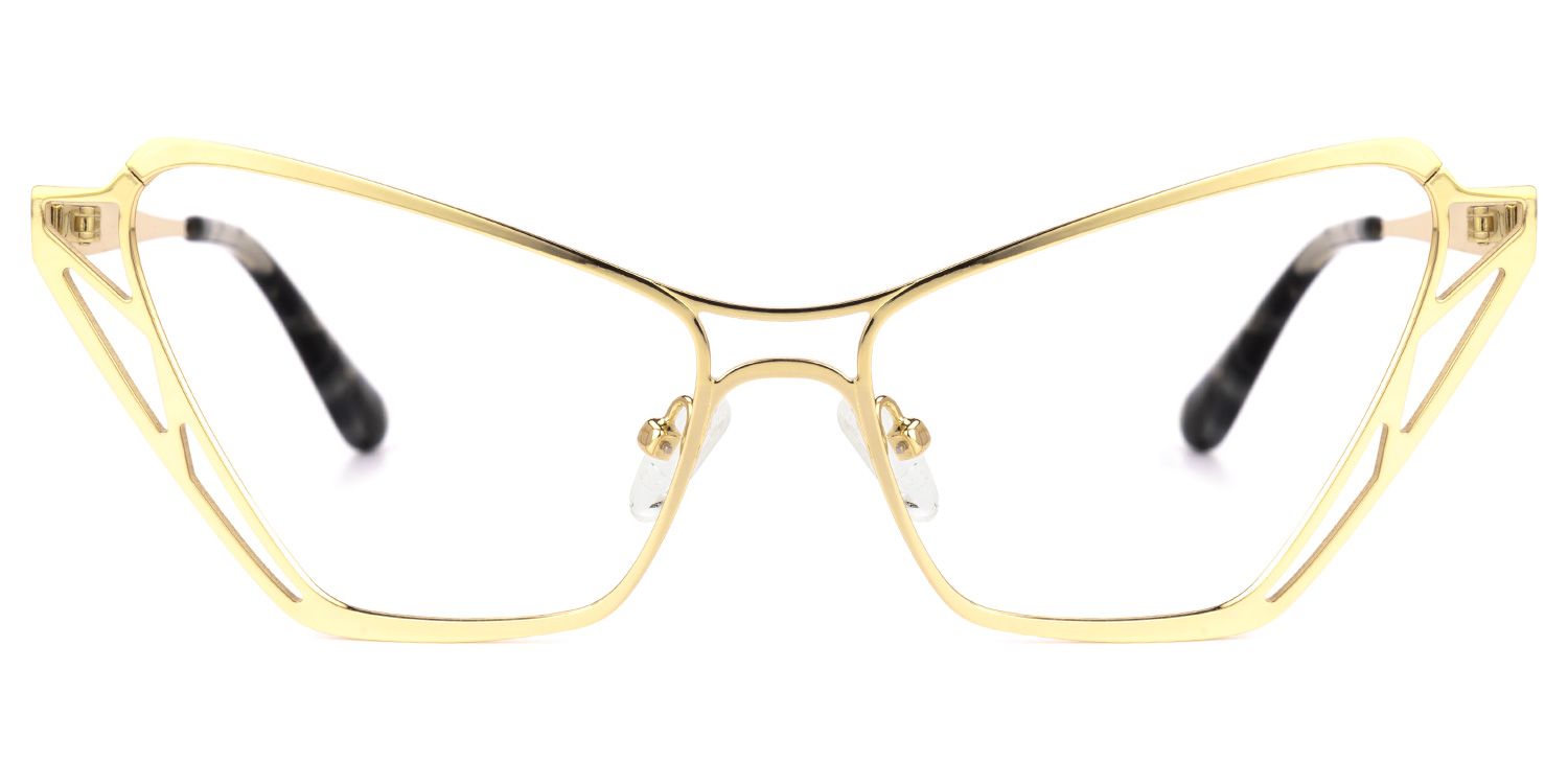 Idande - Cat Eye Gold Eyeglasses | Vooglam Angle View