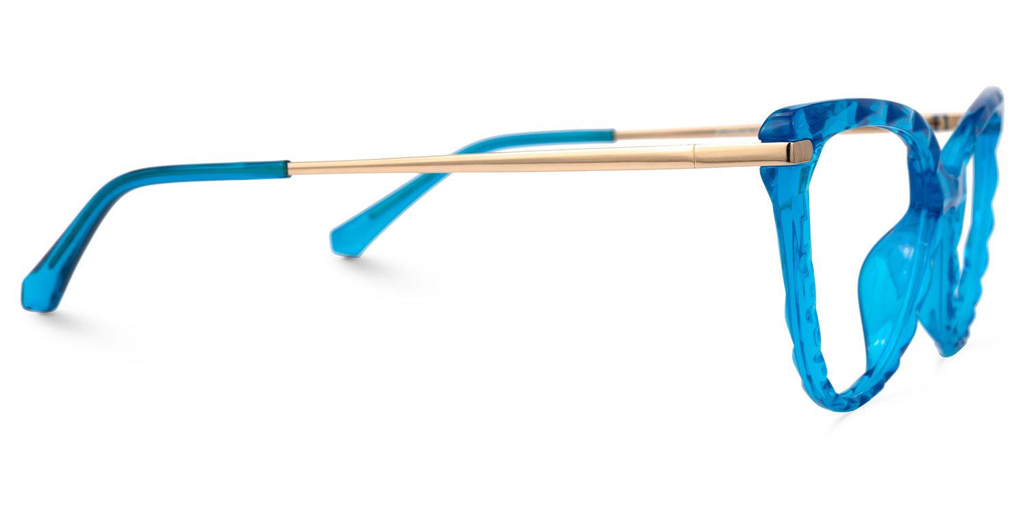 Dayna - Cat Eye Blue Eyeglasses | Vooglam 4