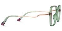 Decima - Square Green Eyeglasses | Vooglam 