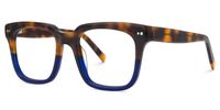 Elisedd - Square Blue/Tortoise Eyeglasses | Vooglam Front View