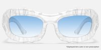 The Geologist - Geometric Transparent Sunglasses | Vooglam Angle View