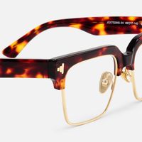Nathifa - Browline Tortoise Eyeglasses | Vooglam Design Details