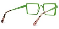 Cairbre - Rectangle Green Eyeglasses | Vooglam Side View