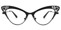 Kassandra - Cat Eye Black Eyeglasses | Vooglam Angle View