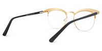 Browline Black Eyeglasses | Vooglam.com Side View