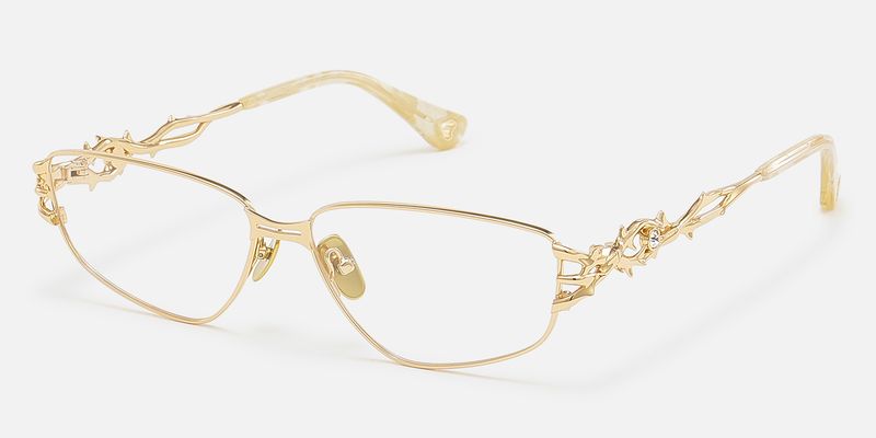 Spine - Geometric Gold Eyeglasses