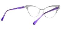 Callista - Cat Eye Purple/Silver Eyeglasses | Vooglam Side View
