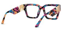 Felician - Square Multicolor Eyeglasses | Vooglam Side View