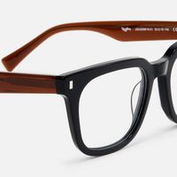 Vinyl - Square Black Eyeglasses | Vooglam Design Details