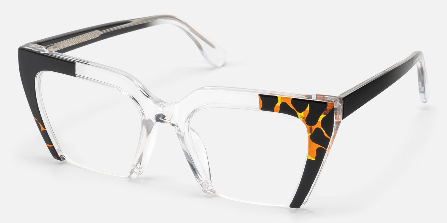 Danyale - Square Crystal Eyeglasses | Vooglam Front View