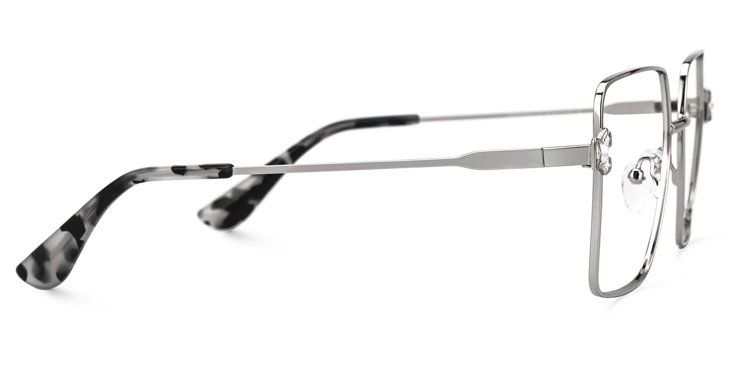 Fevziye - Square Silver Eyeglasses product detail 4
