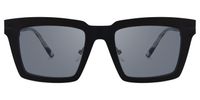 Arnal - Rectangle Black Sunglasses | Vooglam Angle View