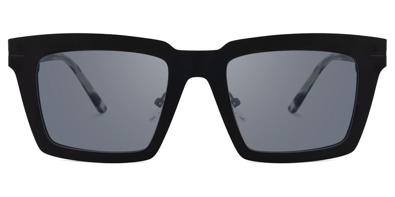 Arnal - Rectangle Black Sunglasses