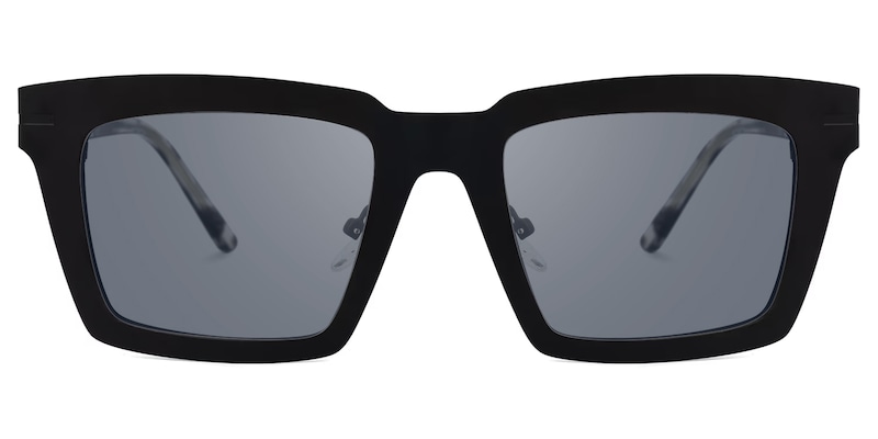 Arnal - Rectangle Black Sunglasses