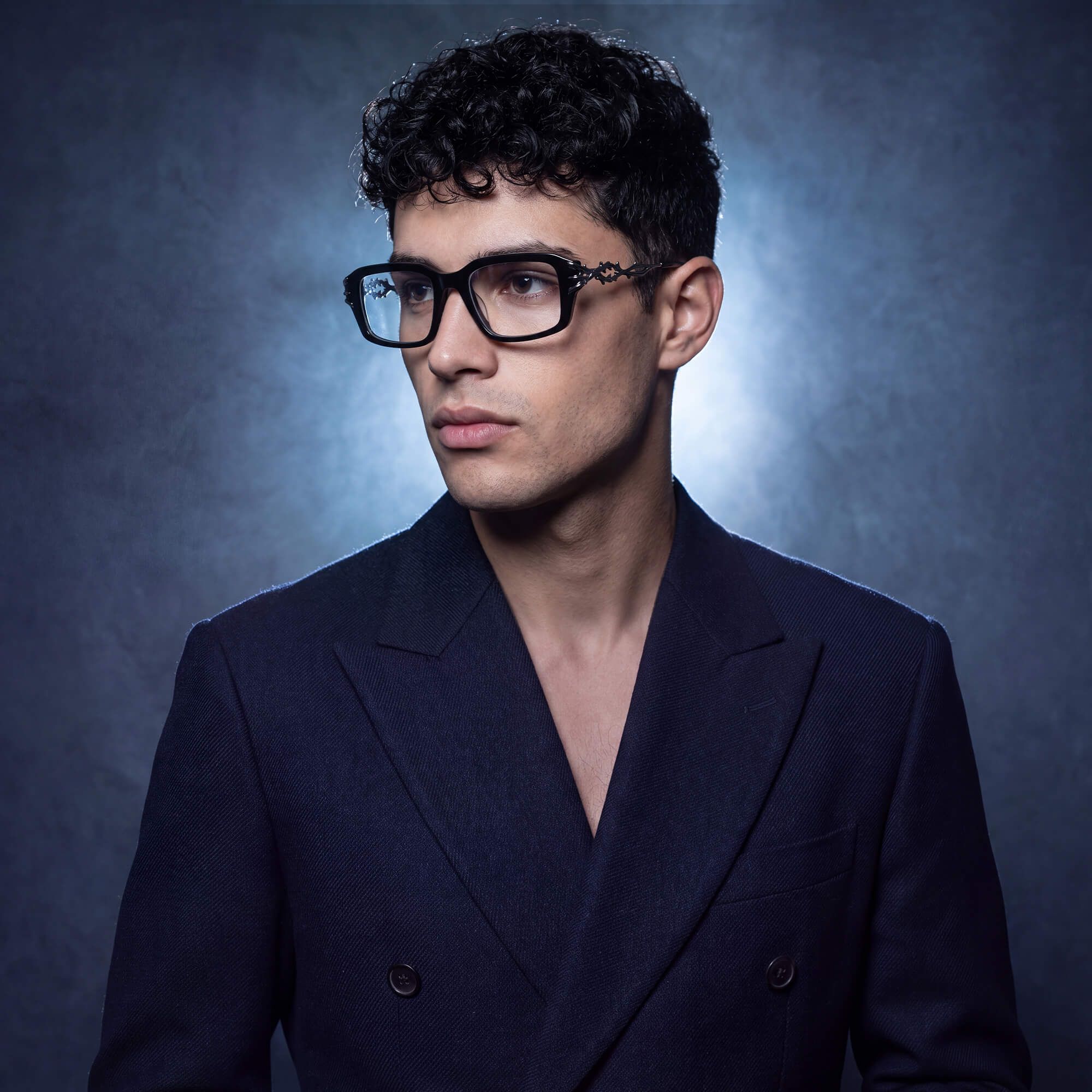Explore the design story of Vorpal - Dark Thorn Rectangle Black Glasses | Vooglam