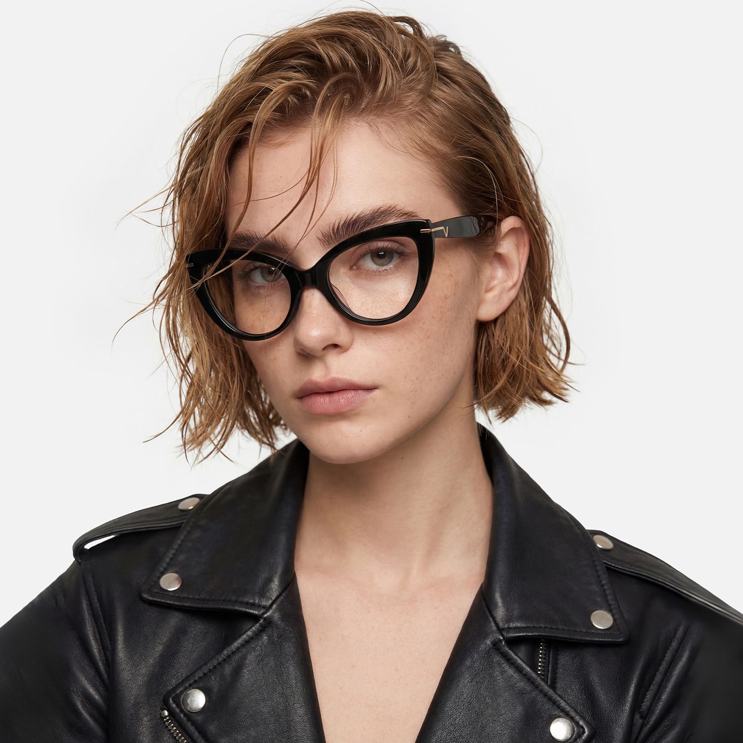 Explore the design story of Veromca - Classic Black Cat Eye Glasses | Vooglam