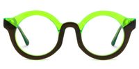 Fahima - Round Two-tone Eyeglasses | Vooglam Angle View