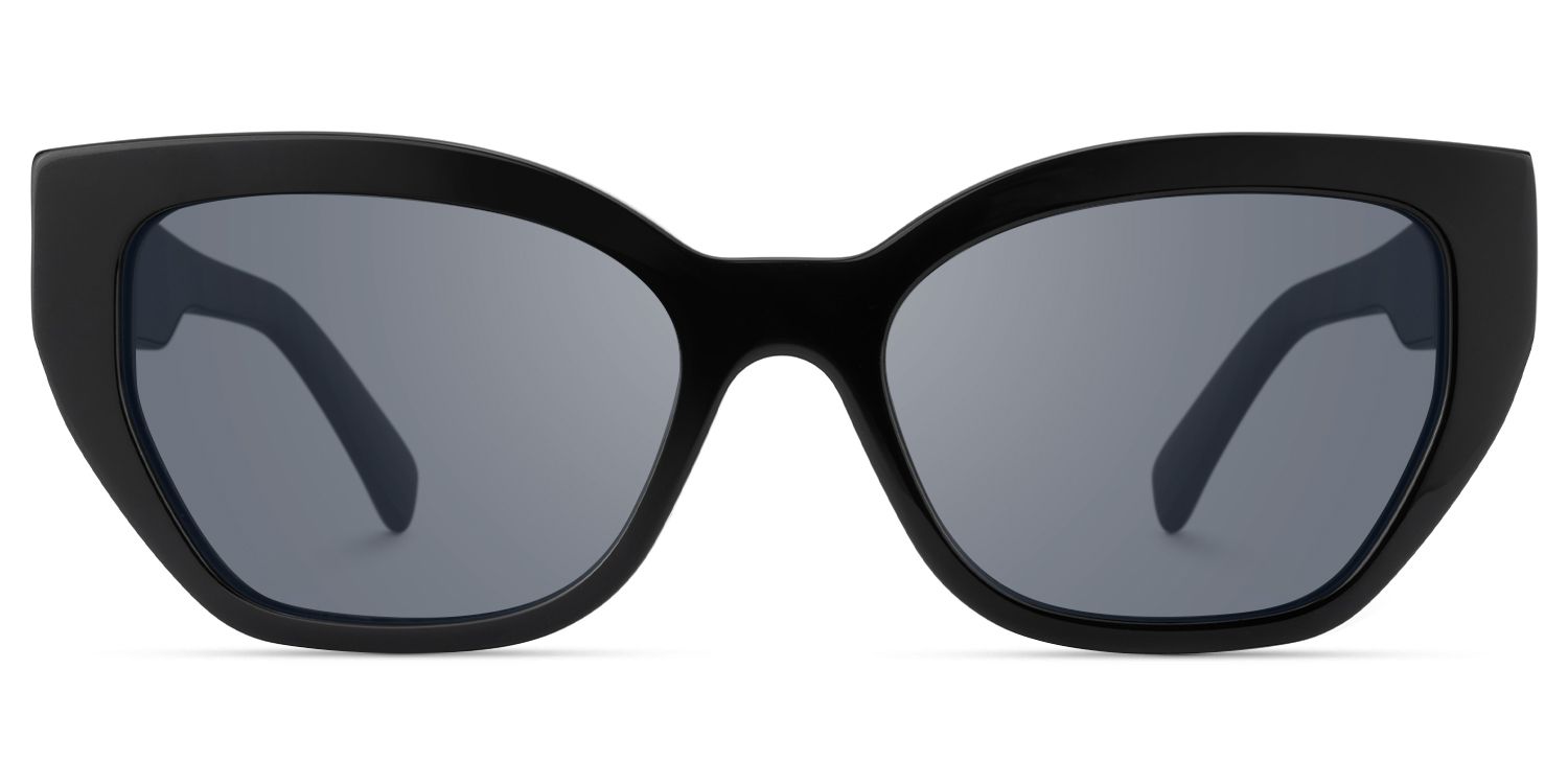 Drift - Cat Eye Black Sunglasses | Vooglam Angle View