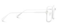 Fenella - Square White Eyeglasses | Vooglam