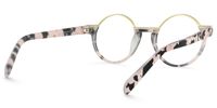 Latina - Round Floral Eyeglasses | Vooglam Side View