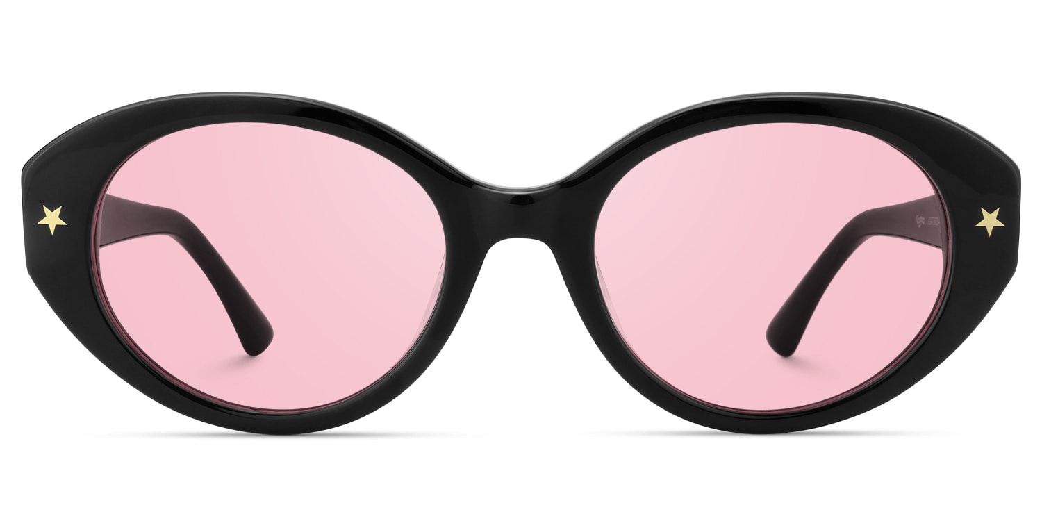 Starlust - Oval Black Sunglasses - 1