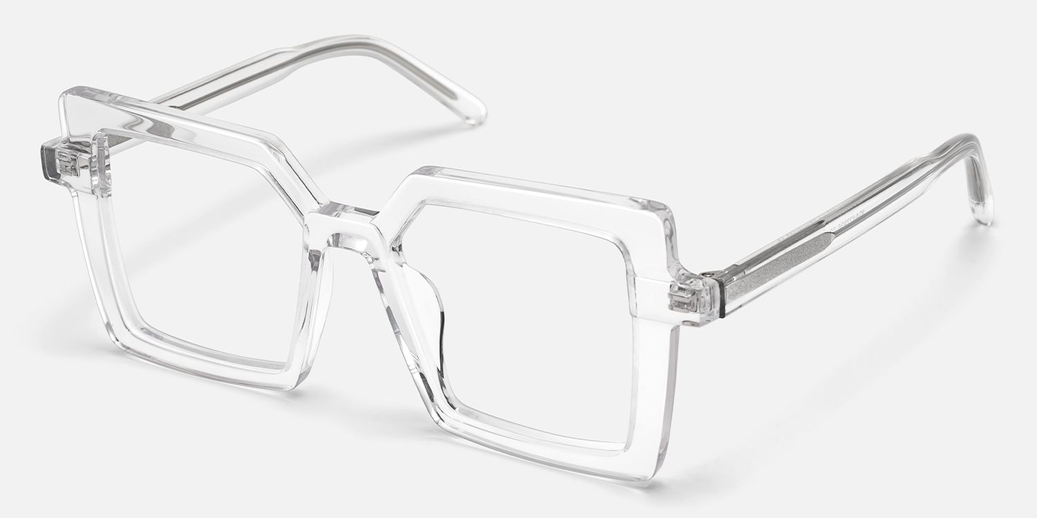 Eilis - Square Crystal Acetate Eyeglasses | Vooglam Front View