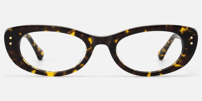 Ginza - Tortoise Retro Narrow Cat Eye Glasses | Vooglam