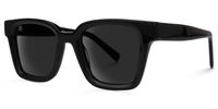 Dawes - Rectangle Black Sunglasses | Vooglam Front View