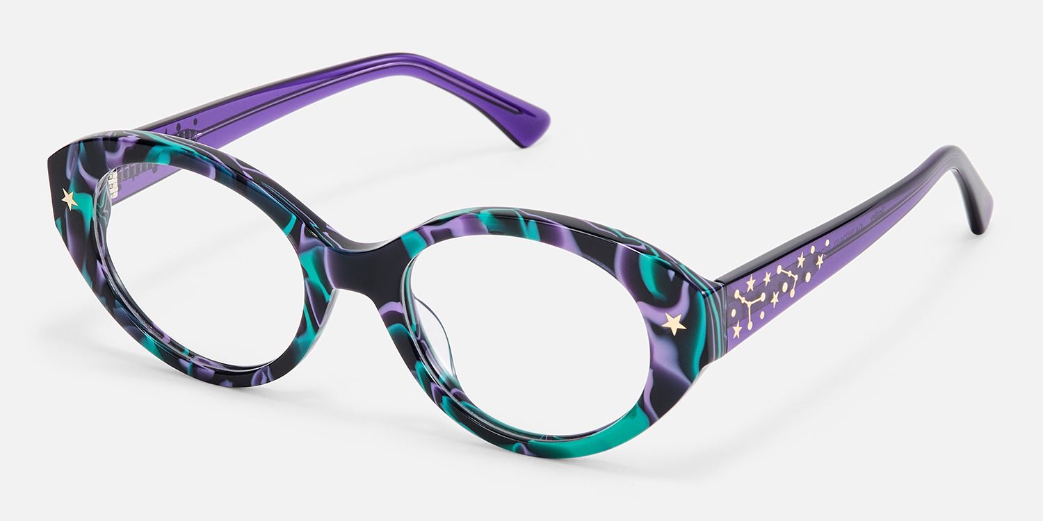 Starlust - Oval Two-tone Eyeglasses | Vooglam Front View