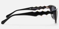 As If - Cat Eye Black Sunglasses | Vooglam Side View