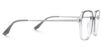 Elton - Square Grey Eyeglasses | Vooglam 