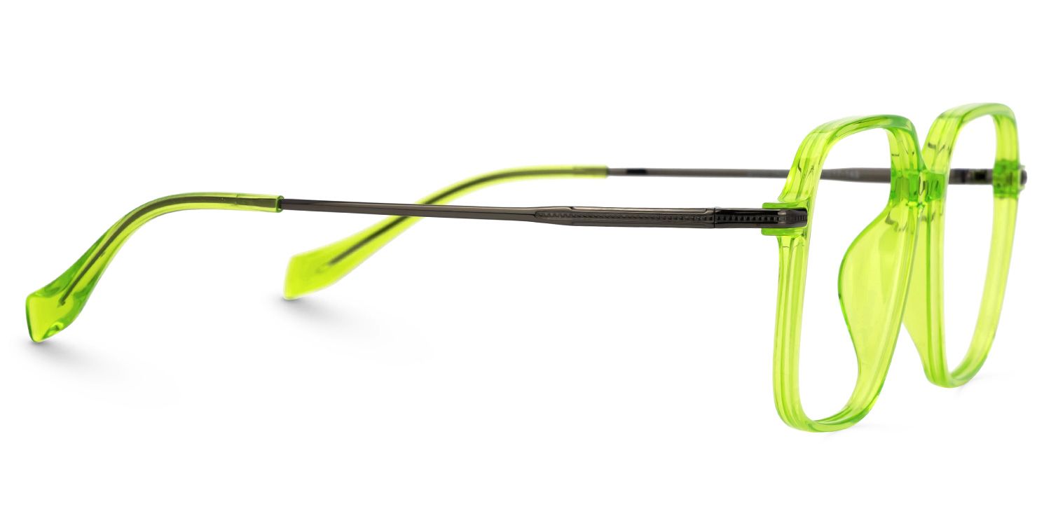 Halima - Square Green Eyeglasses product detail 4