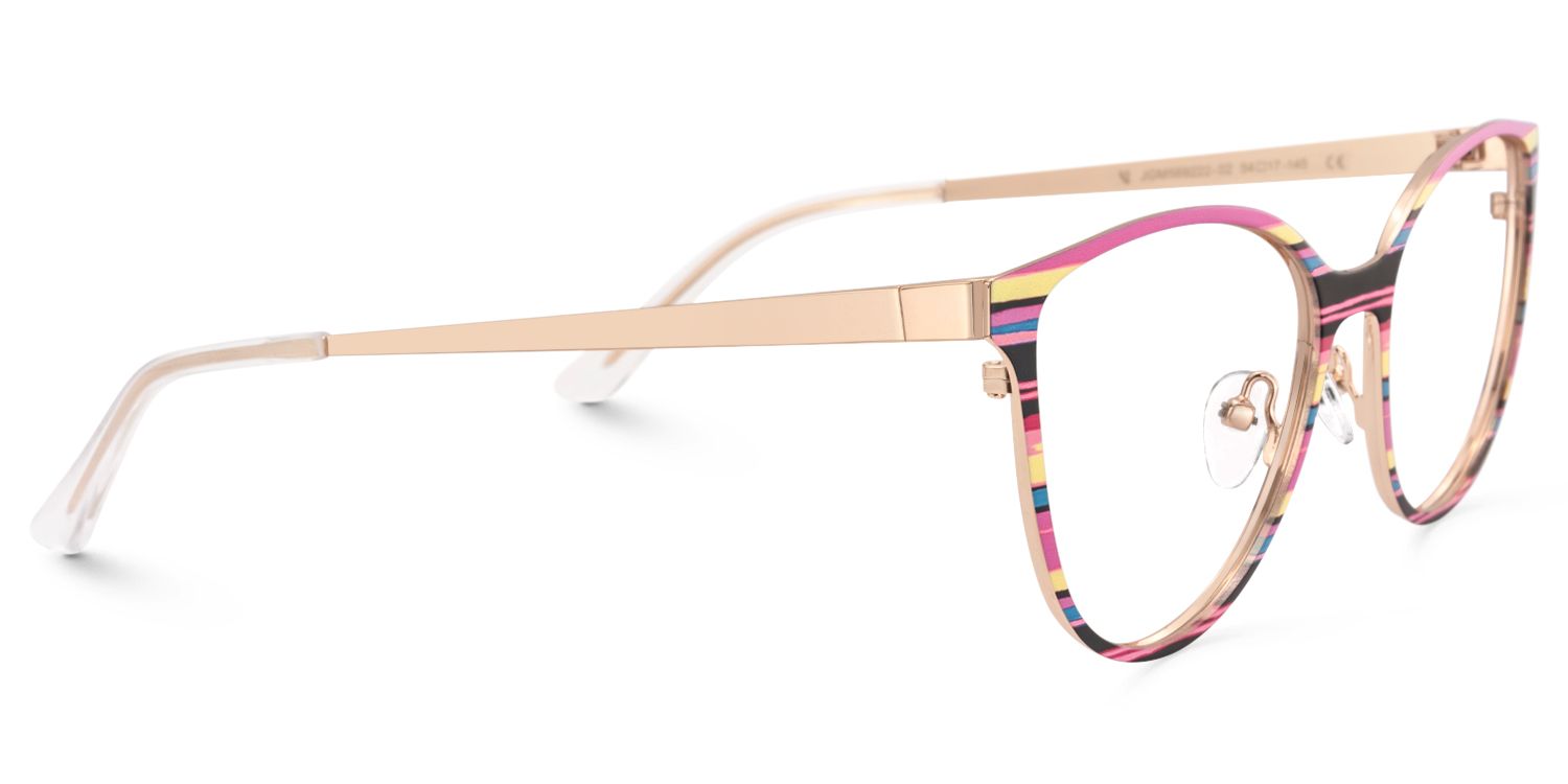Maina - Round Pink Eyeglasses | Vooglam 4