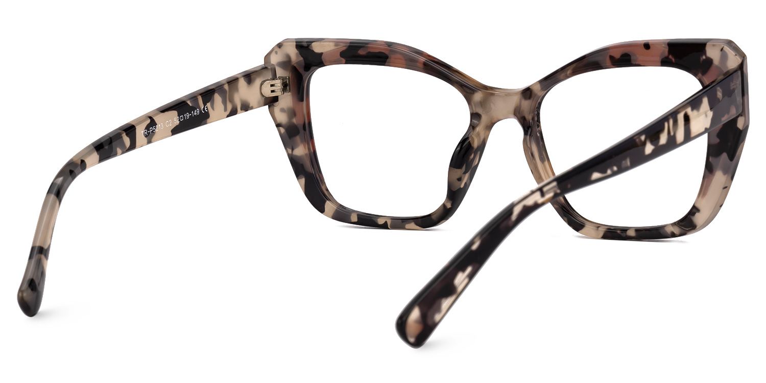 Faustyn - Cat Eye Orange/Tortoise Eyeglasses | Vooglam Side View