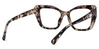 Faustyn - Cat Eye Orange/Tortoise Eyeglasses | Vooglam Side View