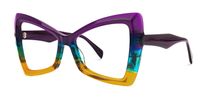 Deanne - Butterfly Multicolor Eyeglasses | Vooglam Front View