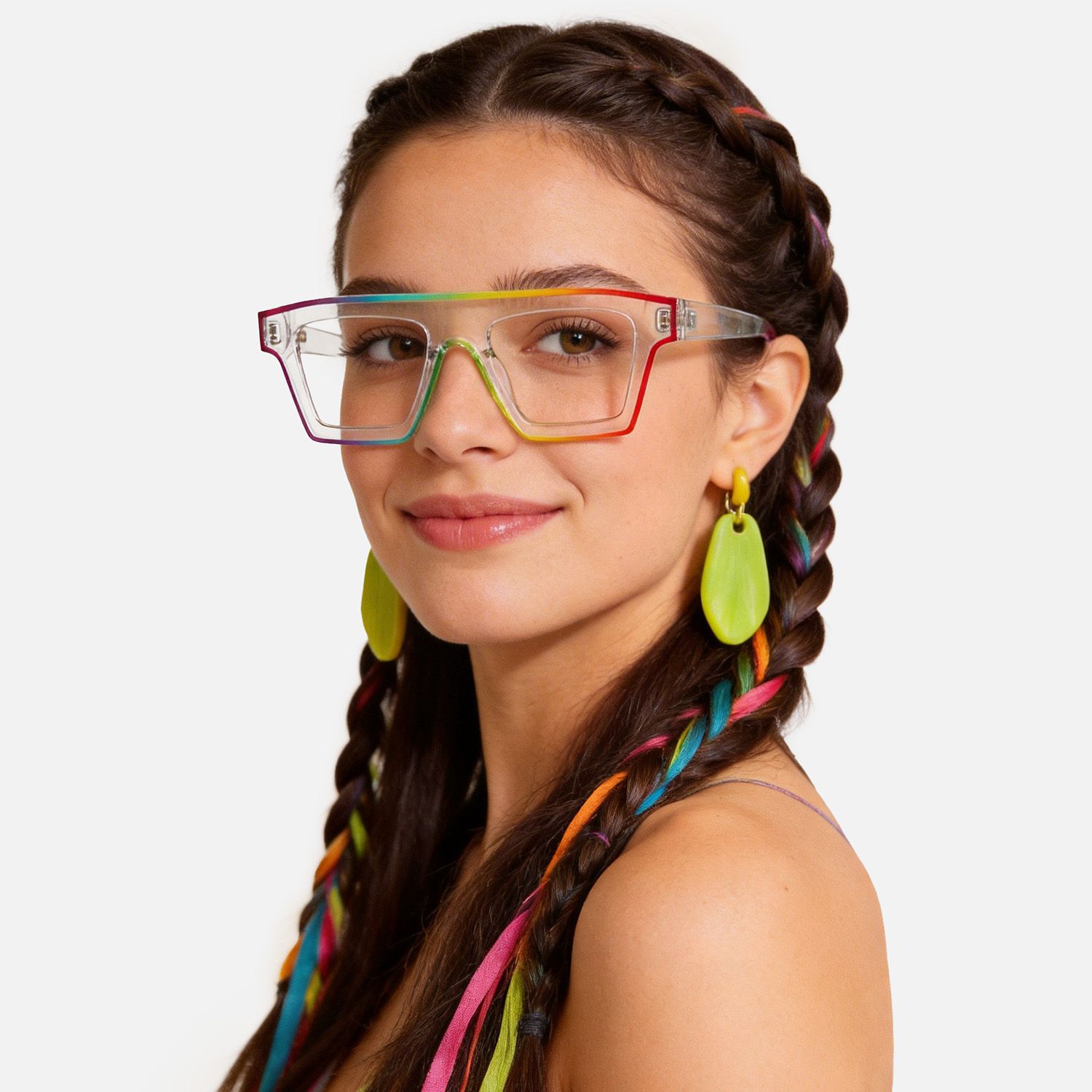Explore the design story of Treva - Crystal Vibrant Flame Rectangular Glasses | Vooglam